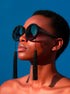 Elton Tassel Oversized Round Sunglasses