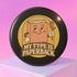 A glossy black round pin-back button with a retro 1970s-style design. The center shows a smiling cartoon paperback book holding a red rose, colored light brown with white gloves and feet. Below, “MY TYPE IS PAPERBACK” appears in chunky brown-and-tan 70s lettering. This bookish flair piece has a high-gloss, scratch-resistant mylar finish, secure safety pin backing, and comes in two- or three-inch sizes.