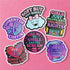 Feminist sticker sheet measuring 9.8x14 inches featuring 6 kiss-cut vinyl stickers with matte finish. Includes designs: “Consent or Coffin” (4.1x4), “Girls Just Wanna Have Fundamental Rights” (3.5x4.1), “Hex the System” (3.6x3.7), “Romanticize Your Rage” (3.7x3.3), “Tell Me to Smile and I’ll Scream” (3.6x3.6), and “Soft But Not Sorry” (~3.3"). Weather-resistant, semi-permanent adhesive, ideal for laptops, water bottles, and journals.