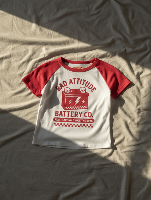 Vintage Style Feminist Slogan Tee - Red Retro 70s Raglan Top