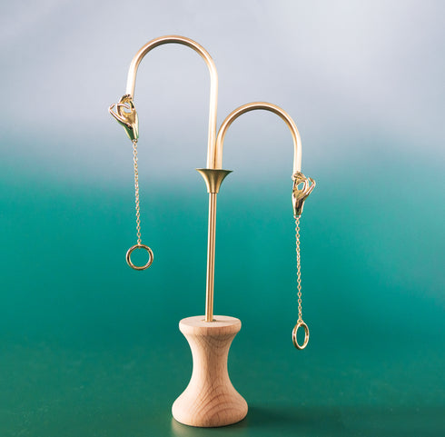 Gathering Hands Circle Drop 14k Gold Earrings