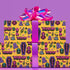 30th Birthday Wrapping Paper, darkly humorous wrapping paper with neon skulls, tombstones, coffins, and phrases like "Youth Dies Here" and "RIP 20s."