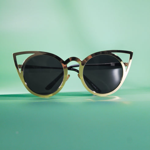 Gold Cat Eye Sunglasses