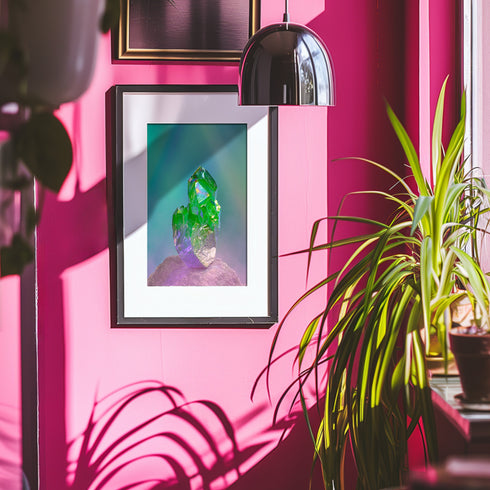 Raw Green Quartz Cluster Fine Art Print