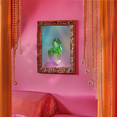 Raw Green Quartz Cluster Fine Art Print