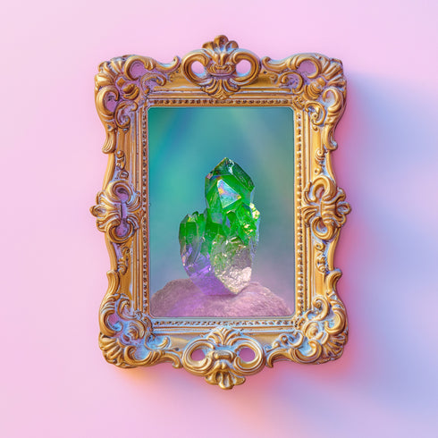 Raw Green Quartz Cluster Fine Art Print