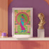 Roller Skating Grecian Goddess Art Print