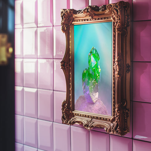 Raw Green Quartz Cluster Fine Art Print