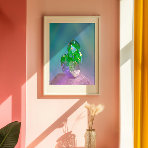 Raw Green Quartz Cluster Fine Art Print