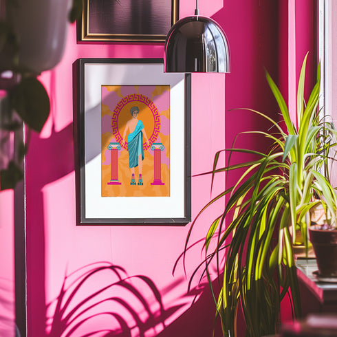 Roller Skate Greek Art Print