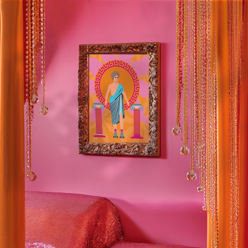 Roller Skate Greek Art Print