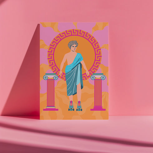 Roller Skate Greek Art Print