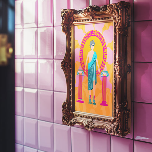 Roller Skate Greek Art Print