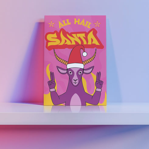 Hail Santa Baphomet Holiday Card