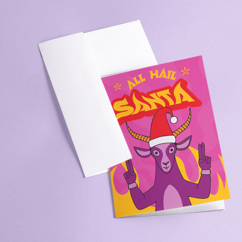 Hail Santa Baphomet Holiday Card