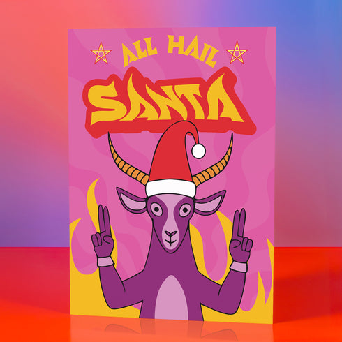 Hail Santa Baphomet Holiday Card