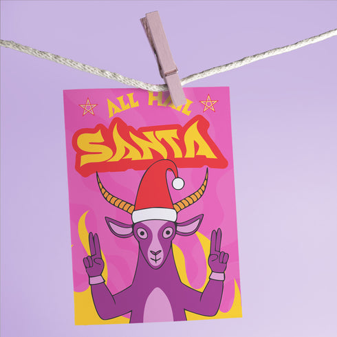 Hail Santa Baphomet Holiday Card