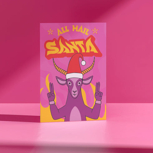 Hail Santa Baphomet Holiday Card