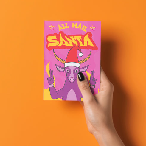 Hail Santa Baphomet Holiday Card