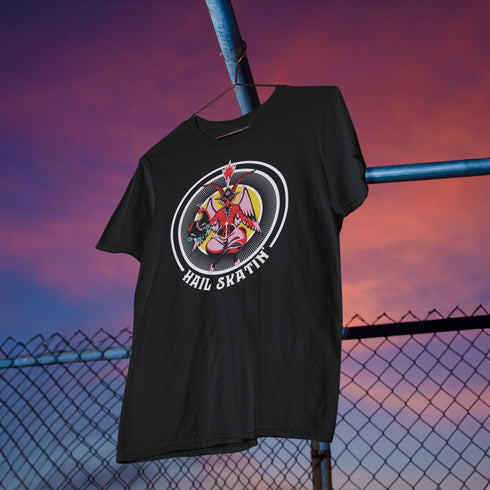Baphomet Hail Skatin' Roller Skate Unisex Tee