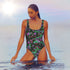 Matrix One-Piece Swim Suit in Pink and Green