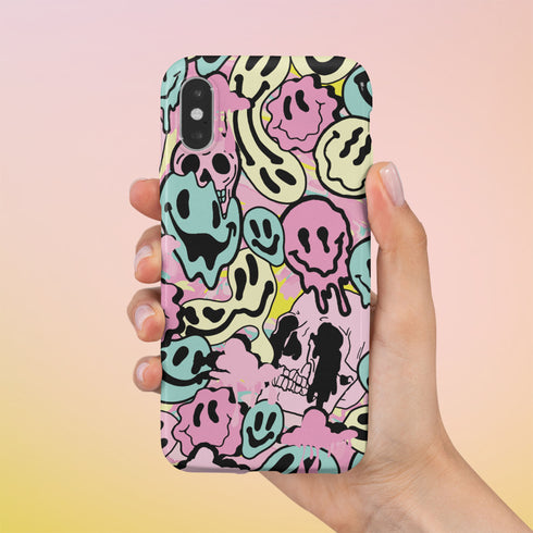 Pastel Melted Neon Smiley Phone Case
