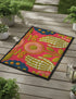 Floral Skeleton Doormat - Pink Maximalist Pastel Goth Decor