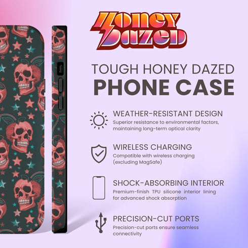 Pink Cherry Skull Phone Case