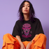 Unisex t-shirt featuring a pink tiger in purple hat and bandana, with "WHOA!" and "EASY TIGER!" text in bold retro style. Available in black and white, sizes S-3XL