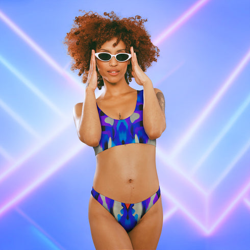 Lady D'Arbanville Sustainable Women's High Waisted Two-Piece Bikini