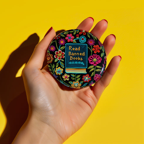 Literary Protest Pinback Button