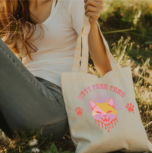 Kitty Cat Canvas Tote