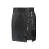 Vegan Leather Studded Mini Skirt
