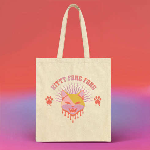 Kitty Cat Canvas Tote