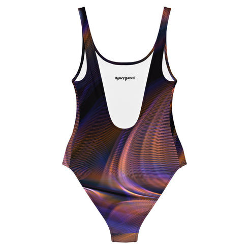 Mauve Mirage Print One-Piece Swimsuit