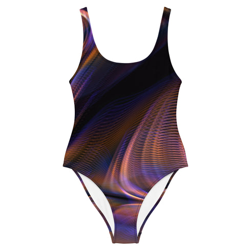 Mauve Mirage Print One-Piece Swimsuit