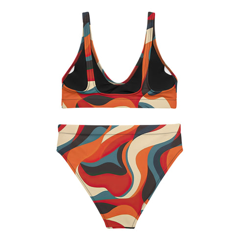 Funky Dory Sustainable Women's High Waisted Two-Piece Bikini