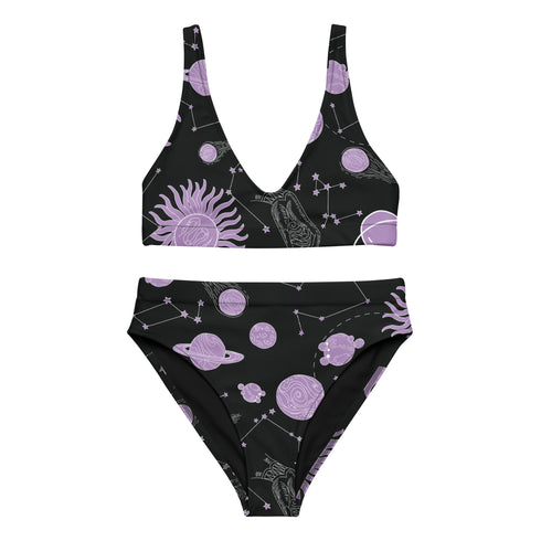 Cosmic Crush Sustainable Women's High Waisted Two-Piece Bikini