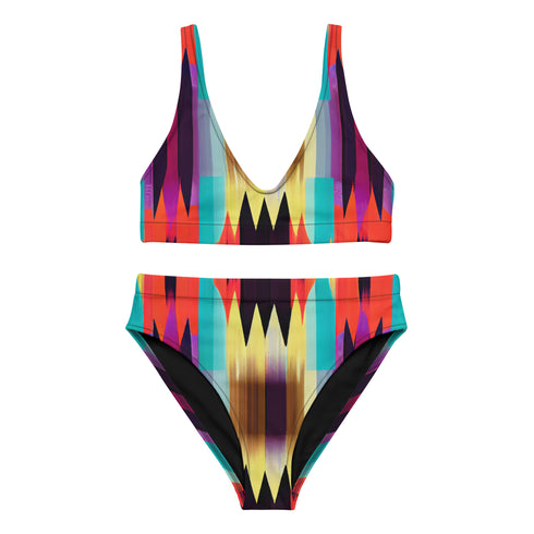 Boho Bliss Sustainable Women's High Waisted Two-Piece Bikini