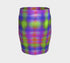 Bodycon Fitted Skirt - Neon Plaid Mini with Elastic Waist & Black Light Reactive Fabric