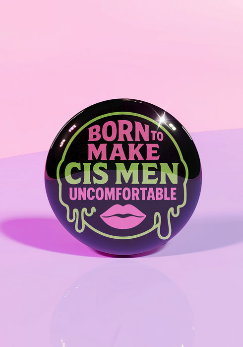 a close up of a round object on a table