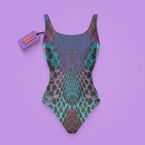 a bathing suit with a tag attached to it