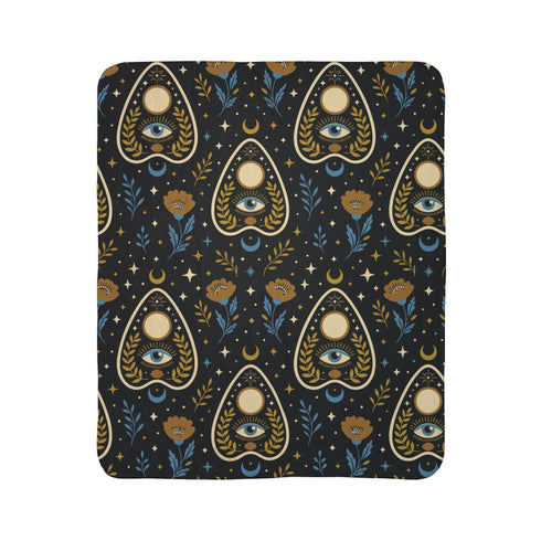 Ouija Planchette Sherpa Throw Blanket
