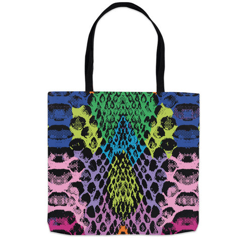 Snakeskin Carry All Tote in Rainbow