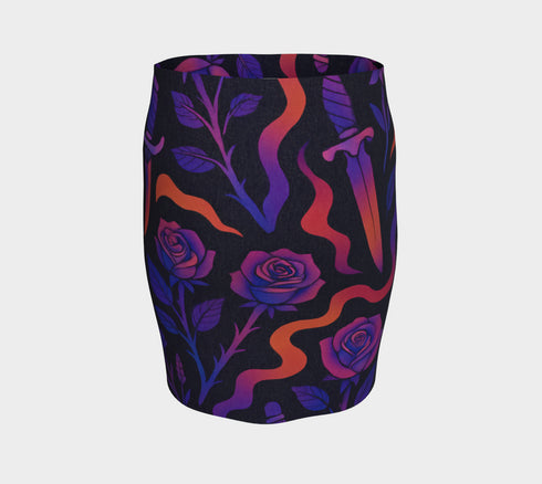Dagger and Rose Gothic Skirt