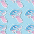 Surreal eyeball mushroom sticker in pastel colors, ideal for decorating laptops, phones, and water bottles. Available in Prism, Gem, and Glitter finishes. Handmade in Austin, Texas.