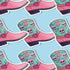 Colorful Goth Cowgirl Boot Sticker with teal and pink boot and skulls, perfect for adding a spooky and quirky touch to your belongings.