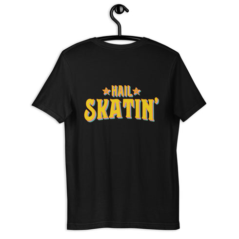 Baphomet Hail Skatin' Roller Skate Unisex Tee