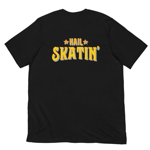 Baphomet Hail Skatin' Roller Skate Unisex Tee