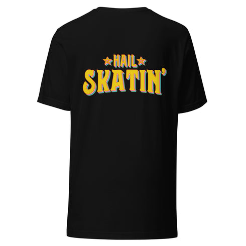 Baphomet Hail Skatin' Roller Skate Unisex Tee
